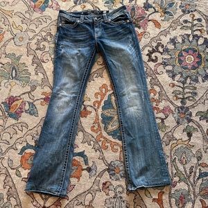 Lightly distressed MissMe bootcut jeans